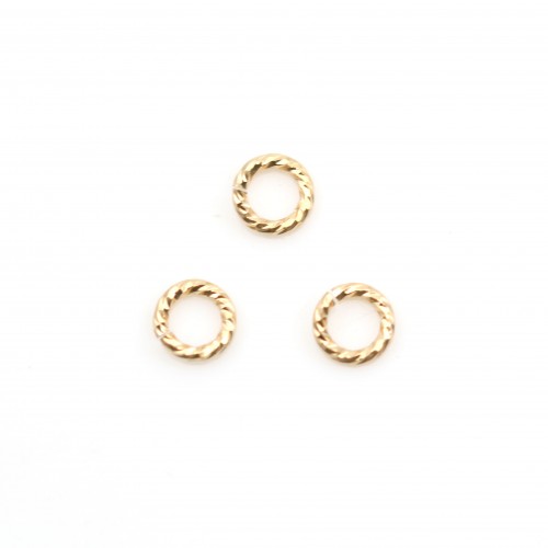 14k gold filled twisted jump ring 0.76*6mm x 4pcs