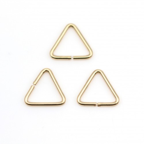 Anillos triangulares abiertos de oro 0.76x7.6mm x 4pcs