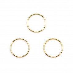 Anéis Soldados com enchimento a ouro 1.0x15mm x 1pc