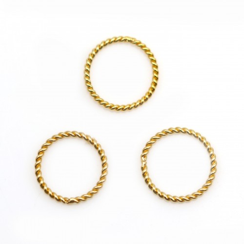 Gold Filled Twist Rings 0.70x8mm x 4pcs