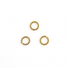 Anéis retorcidos preenchidos a ouro 0,76x4mm x 4pcs