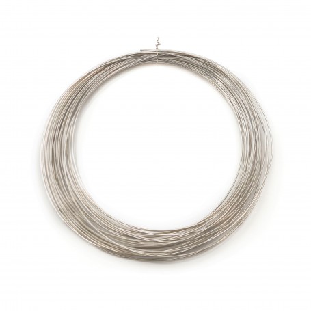Sterling Silver 925 Rhodium wire 0.6mm x 1m