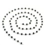 Silver Chain with Black Spinelle of 3-4mm x 20cm 
