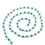 Silver Chain with Turquoise reconstituted of 3-4mm x 20cm 