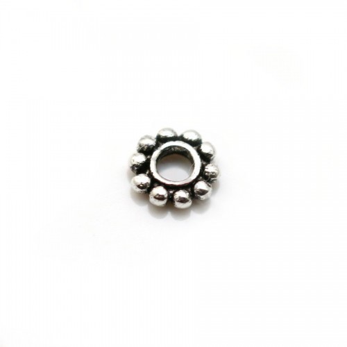  spacer flower shaped bead in silver 925 4.5mm x 10pcs