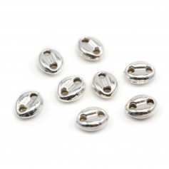 925 Sterling Silver ,coffee grain spacer,9x11mm x 1pc