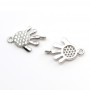925 sterling silver charm hand with zirconium 10x15mm x 1pc