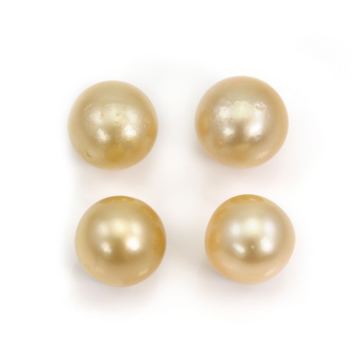 South Sea Pearl, champagne, round, 9-9.5mm x 1pc