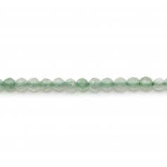 Green Aventurine, round faceted shape, size 2mm x 20pcs