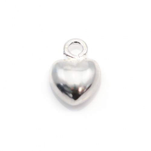 Corazón de plata 925 4x6mm x 2pcs