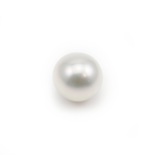 Perla del Mar del Sur, blanca, redonda, 10-10.5mm, AA+ x 1pc