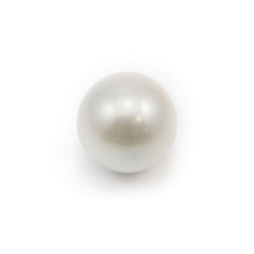 Perla del Mar del Sur, blanca, redonda, 14-15mm, AA x 1pc