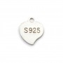 925 sterling silver "silver" tag 6mm x 10pcs