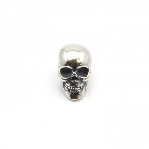 Skull and crossbones silver 925 7x14mm x 1pc
