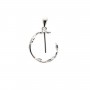 Pendant in sterling silver 925, for half-drilled pearl x 1pc