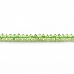 Peridot, faceted abacus roundel, 2*3mm x 20pcs