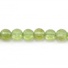 Peridot in green color, in faceted round and flat shape 4mm x 10pcs