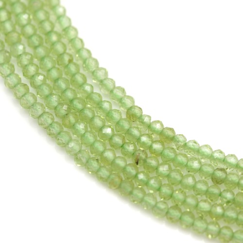 Peridot faceted roundel 1.90*2.20mm x 33cm