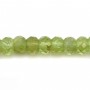 Peridot faceted rondelle 3x5mm x 40cm