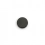Cabochon agate noire, rond plat, 8mm