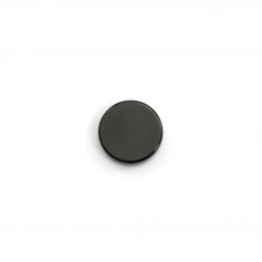 Cabochon Onyx noir, rond plat 8mm x 2pcs
