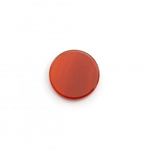 Roter Achat-Cabochon, flachrund, 12mm x 1 Stk