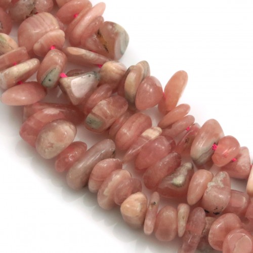 Rhodochrosite in pink color, in the shape of chips x 40cm