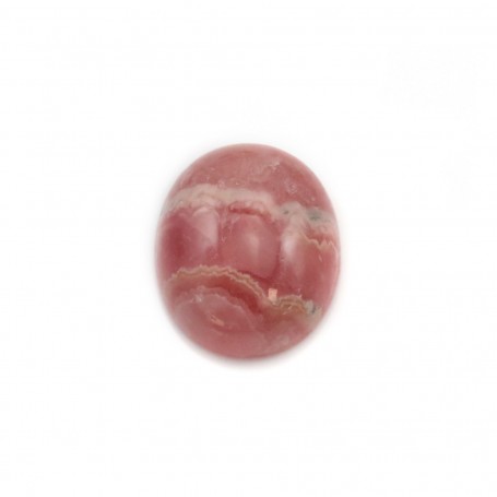 Pink rhodonite cabochon in oval shape, in size of 15x18mm x 1pcs