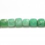 Chrysoprase in the shape of a faceted round, 2 * 2.5mm x 40cm