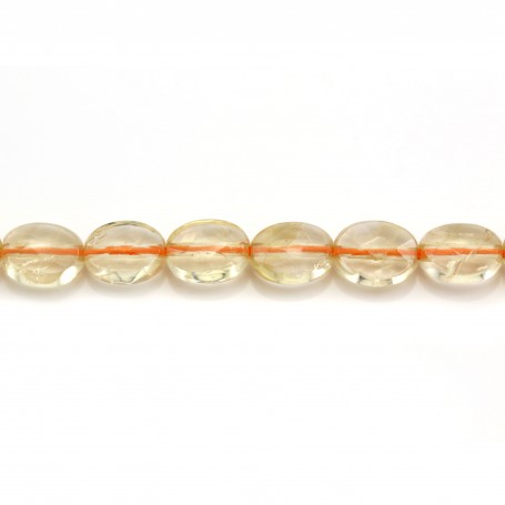 Citrine faceted oval 6x8mm x 40cm