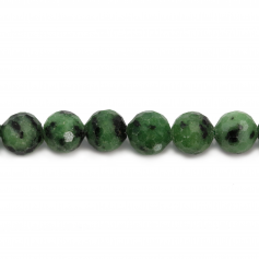 Ruby Zoisite Faceted Round 8mm x 40cm