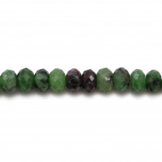 Ruby Zoisite Faceted Round 2x4mm x 40cm