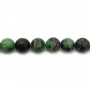 Ruby Zoisite Faceted Round 12mm x 40cm