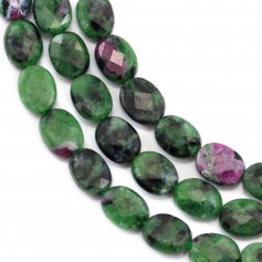 Ruby zoisite, in oval faceted shape, 6*8mm x 39cm