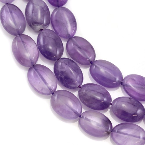 Clear amethyst sculpted round 6mm x 40cm