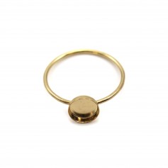 Gold filled ring set for round cabochon 6mm x 1pc