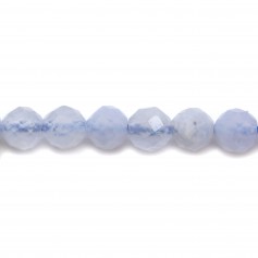 Chalcedony round faceted 4mm x 10pcs.