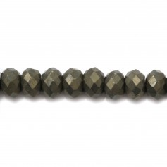 Pyrite, faceted roundel shape, size 2.5*4mm x 39cm