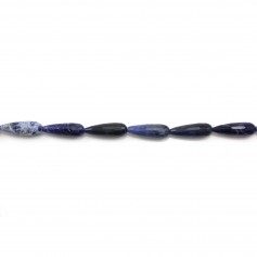 Sodalite faceted drop 10x30mm x 1pc