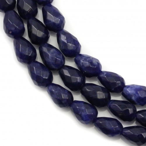 Sodalite faceted drop 5x8mm x 40cm