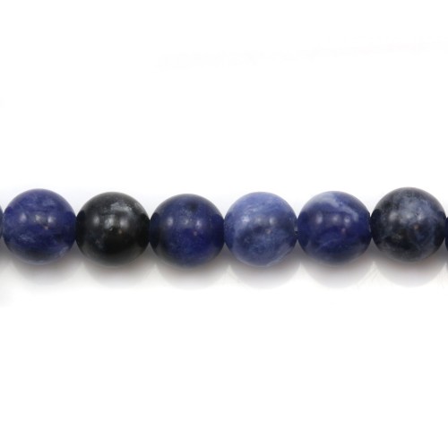 Round sodalite beads 14mm x 2pcs