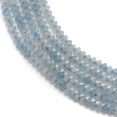 Aquamarine, faceted abacus roundel 2x3mm x 39cm
