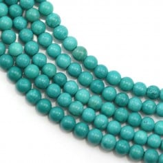 Round green treated turquoise 3mm x 40cm