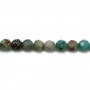 Chrysocolle, of round faceted shape, 4mm x 39cm