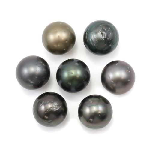 Perle de culture de Tahiti, ronde, 12-13mm, D x 1pc