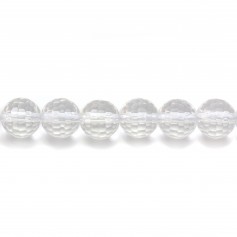 Rock Crystal Round Faceted 8mm x 39cm