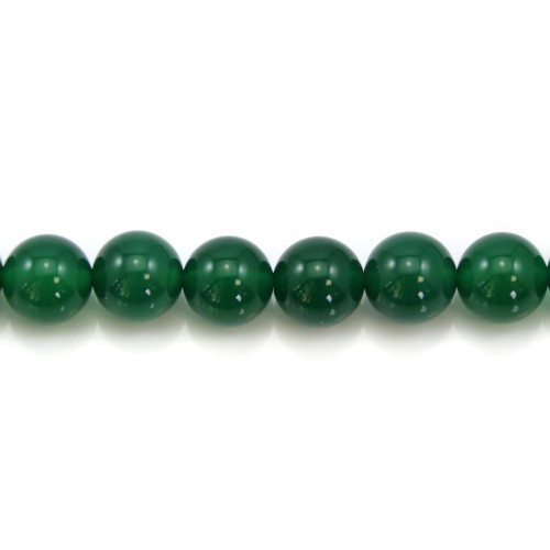 Green Agate round 10mm x 4 pcs
