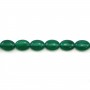 Green agate oval 10x14mm x 40cm