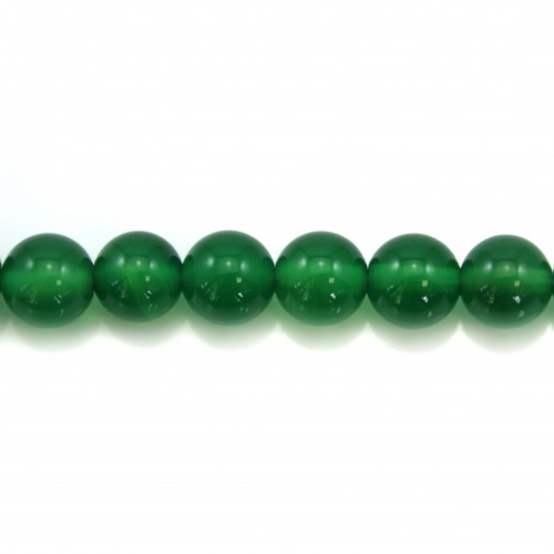 Green Agate round 8mm x 5 pcs
