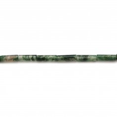 Agate mousse, en forme de tube 4x13mm x 6pcs